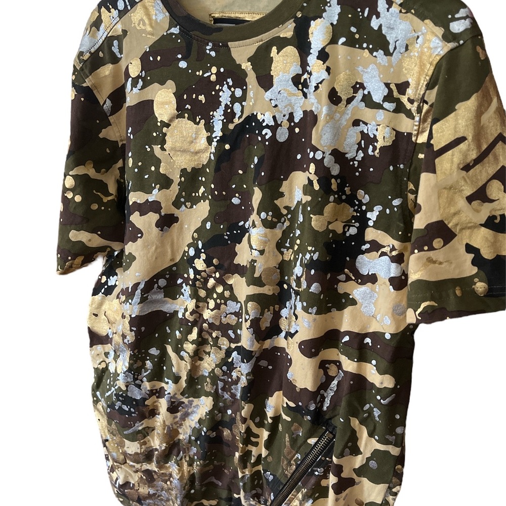 Smith & Graham side zippered t-shirt Size XL